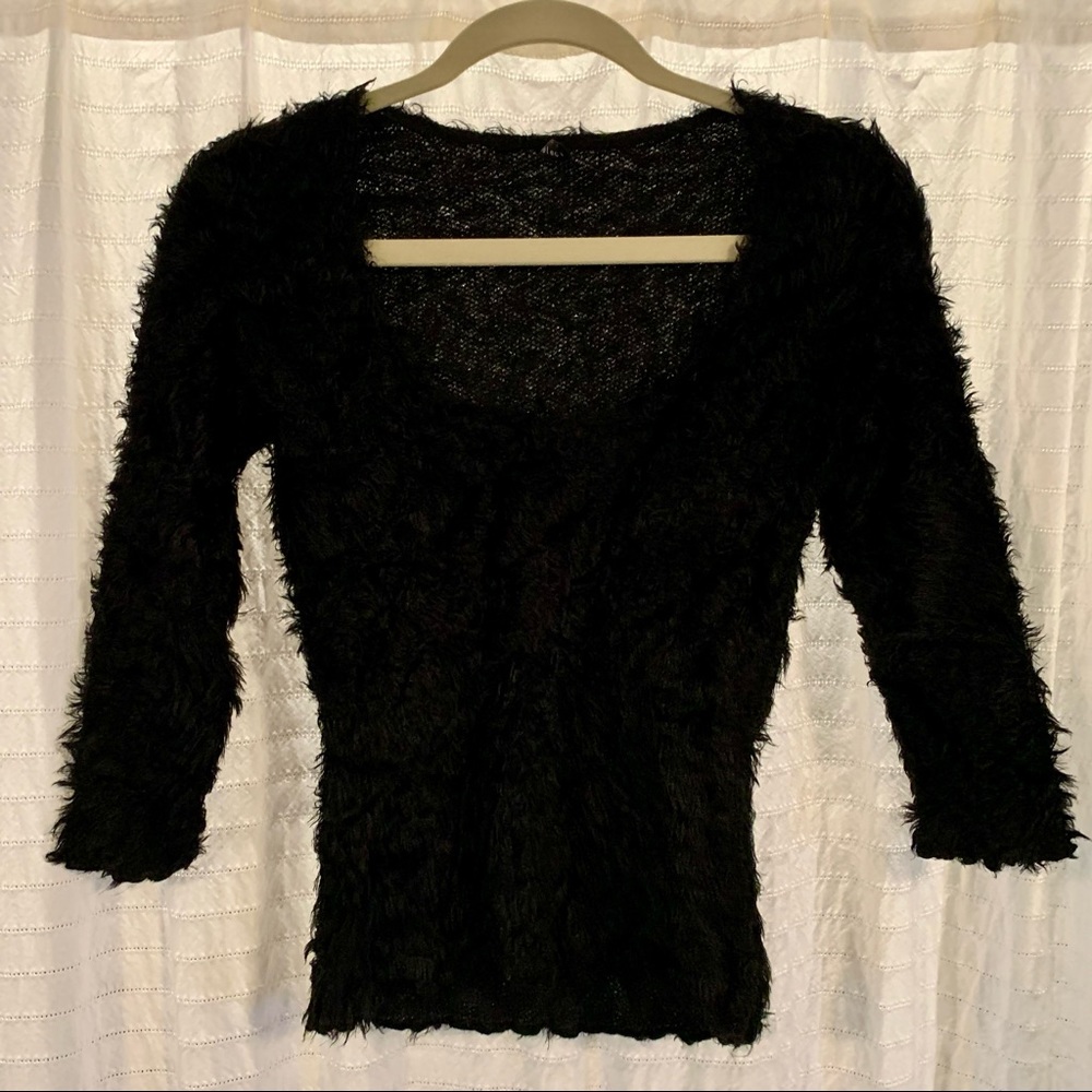 Like New Fuzzy Black Sweater